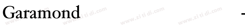 Garamond 经典法式衬线体字重字体转换
